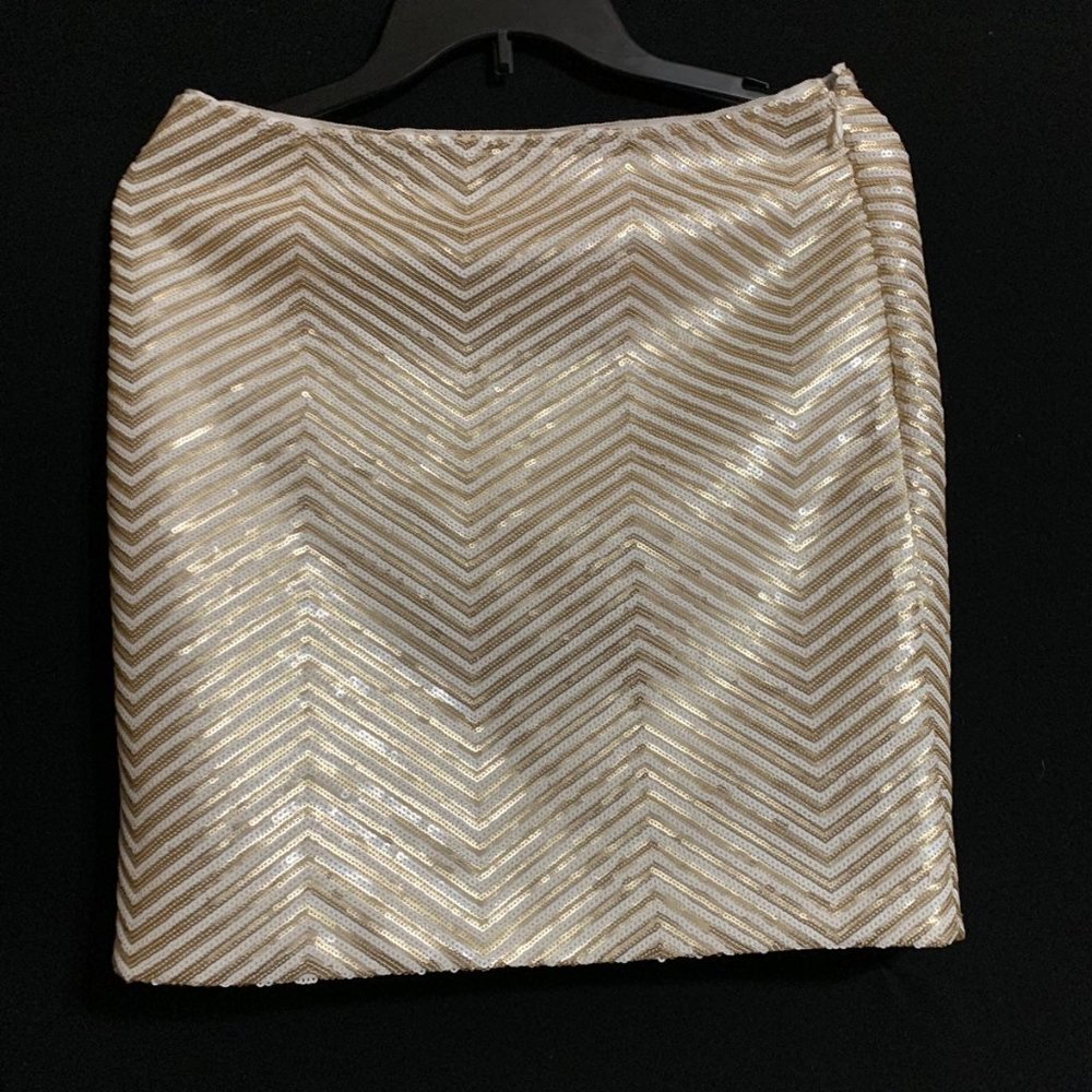 Sequin Gold and White Chevon Banana Republic Mini